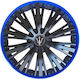 Set Car Hubcaps 16" 4 Pieces Blue