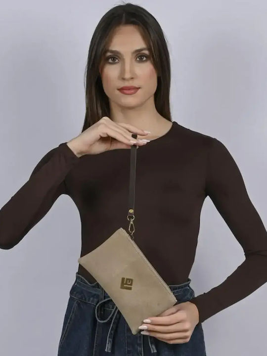 Leather Women's Handbag Suede Grey