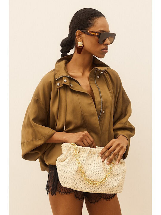 Straw Women's Handbag Tabac Brown