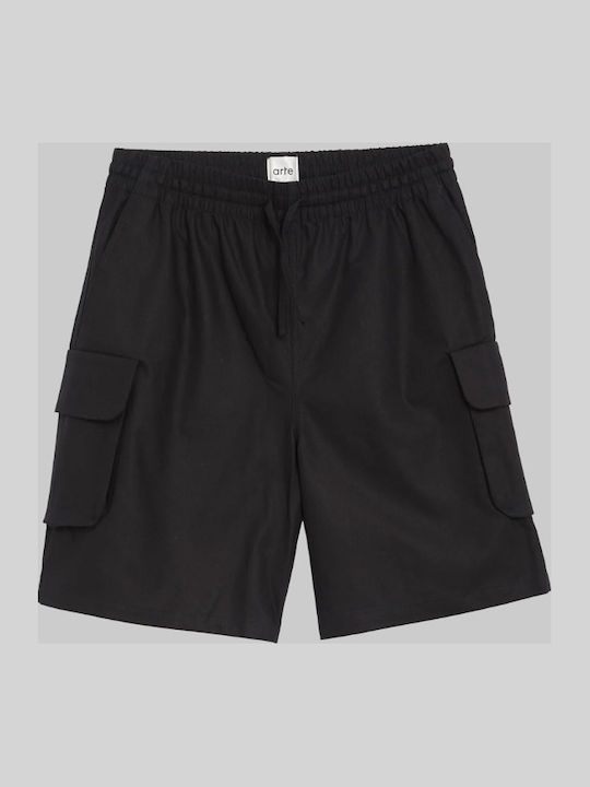 Arte Antwerp Men's Cargo Black Shorts
