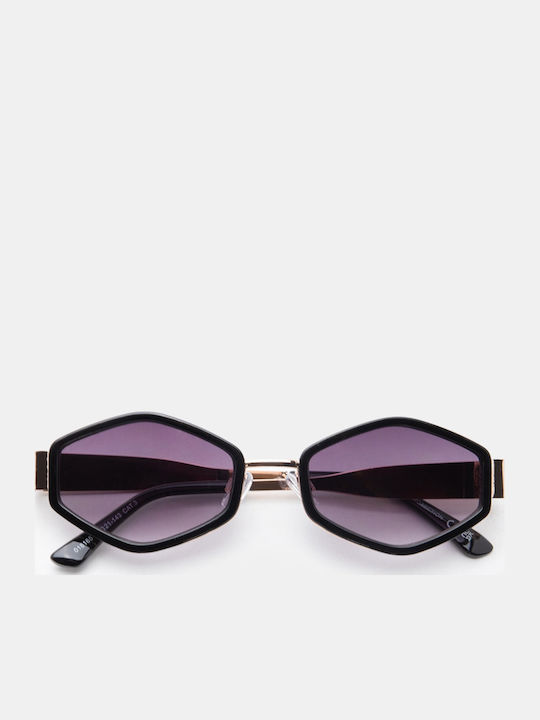 Luigi Unisex Sunglasses with Gold Metallic Frame and Gold Lens