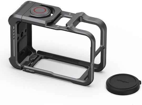 Dji Osmo Action 5 Pro 4/3 Amagisn Metal Camera Cage2.0 Protective Quick Release Frame Silicone Lens Cover Black