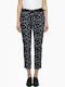 Women's Fabric Trousers Navy Blue