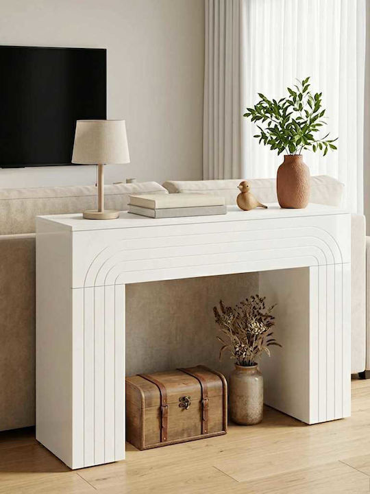 Wooden Console White L102xW35xH75cm