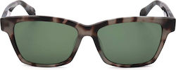 Karen Millen Unisex Sonnenbrillen mit Braunem Rahmen und Grünem Glas KM1015