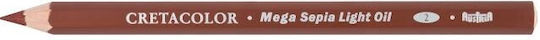 Μολυβι Mega Sepia Oil Light Medium 175μμ Myth 5,5mm Κουτι 12 Τεμαχιων Cretacolor