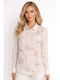 Long Sleeve Women's Cotton Shirt Beige SS-M116325-26SH-BEIGE