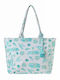 Ble Resort Collection Fabric White Beach Bag