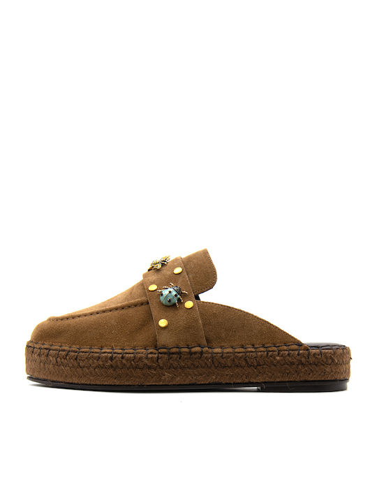 Komis & Komis Suede Mules With High Heel In Bro...