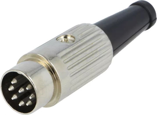 Stecker Din Männlich 8 Pin 270° Metallisch