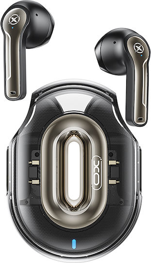 XO X43 Earbud Bluetooth Handsfree Ακουστικά με Αντοχή στον Ιδρώτα και Θήκη Φόρτισης Μαύρα