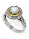 Women's Ring with Stones Silver