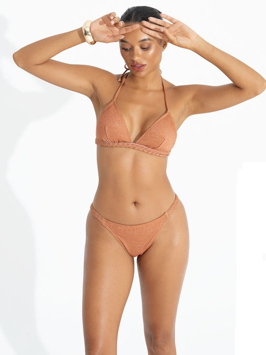 Bikini Triangle With Padding Gold