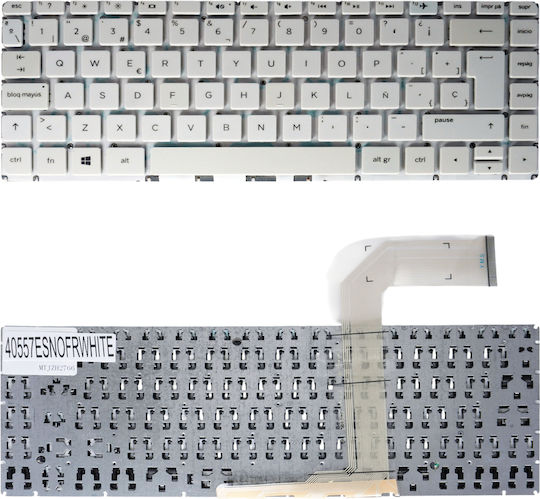 Spanish Laptop Keyboard For HP Pavilion 14-v 14t-v 14-v000 14-v100 14-v200 14t-v100 773713-001 767263-001 767263-071 773713-071 ES No Frame White Code 40557esnofrwhite