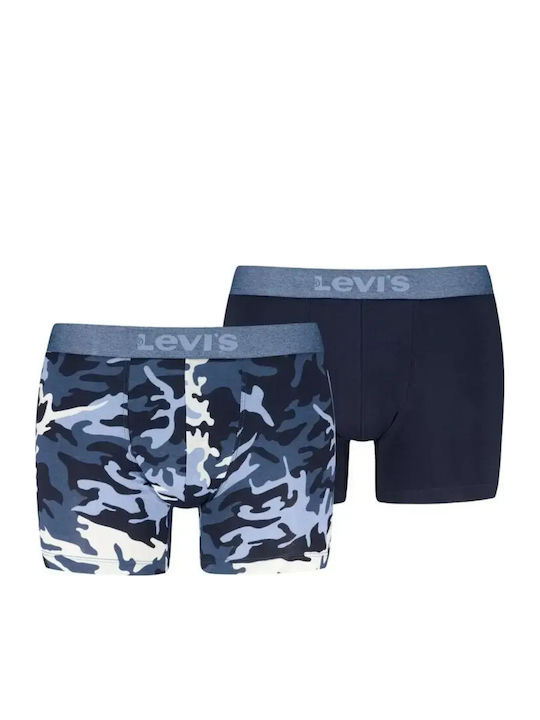 Levi's Ανδρικά Μποξεράκια Μπλε Camo 2Pack