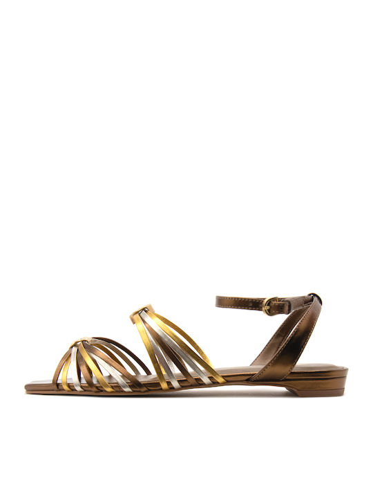Carrano Leather Sandals Gold