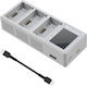Action Cameras Charger Lcd Yx 100w 3 Positions Dji Mini 5 Pro 4 3 Station Fast Charging Color Screen Grey