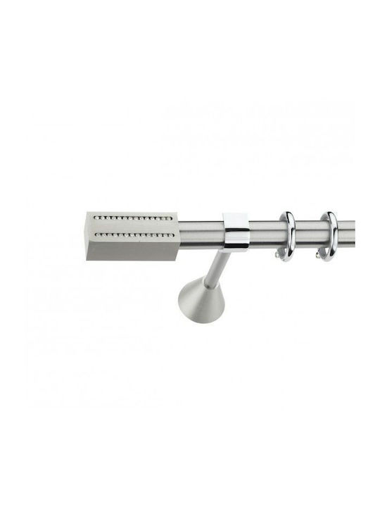 Best Bară Metalică Pentru Perdele B008 Dublă cu Șină Φ20mm 160cm Argintie