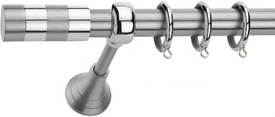 Best Метално Корнизно Тяло B024 Двойно с Релса Ф20mm 160см Сребрист