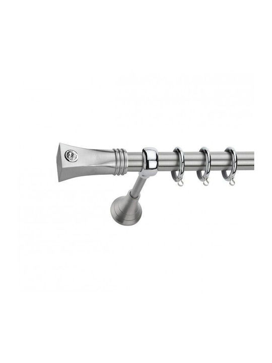 Best Bară Metalică Pentru Perdele B001 Dublă Cu Șină Φ20mm 160cm Argintie