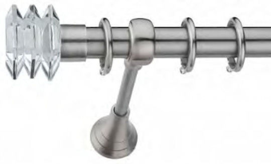 Best Металично Корнизе B074 Единично Ф20mm 160см Сребрист