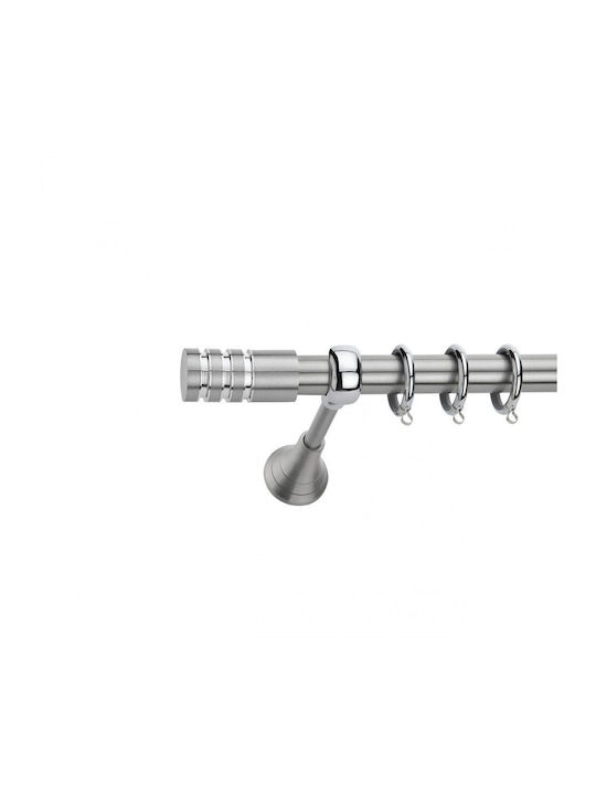Best Bară Metalică Pentru Perdele B023 Simplă Φ20mm 160cm Argintie