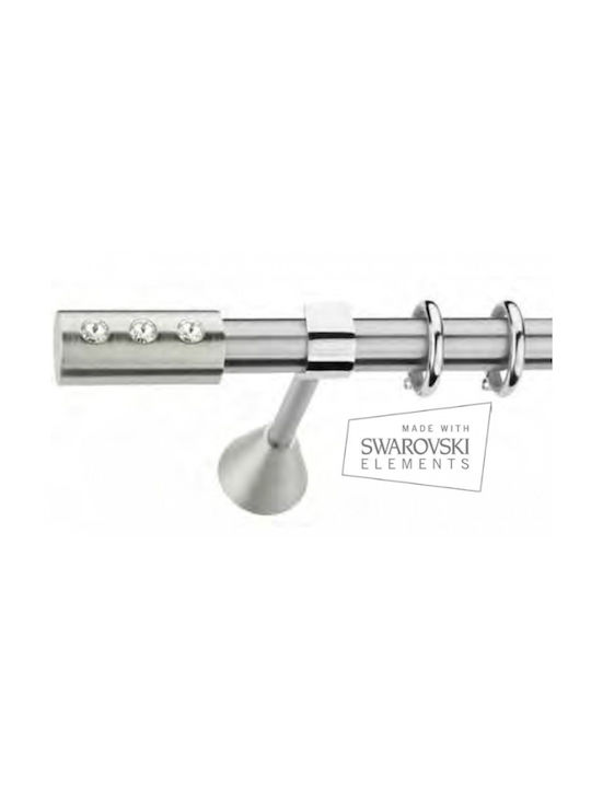 Best Bară Metalică Pentru Perdele B010 Simplă Φ20mm 160cm Argintie