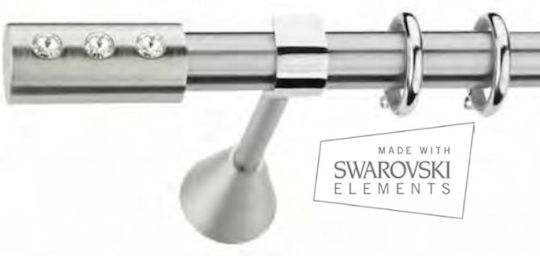 Best Метално Корнизно Тяло B010 Единично Ф20mm 160см Сребрист