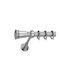 Best Metallic Curtain Pole B002 Single Φ20mm 200cm Silver