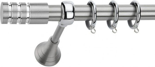 Best Метално Корнизно Тяло B023 Единично Ф20mm 200см Сребрист