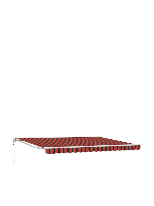 vidaXL Cort Terasă Cu LED Portocaliu 4.5x3.5m