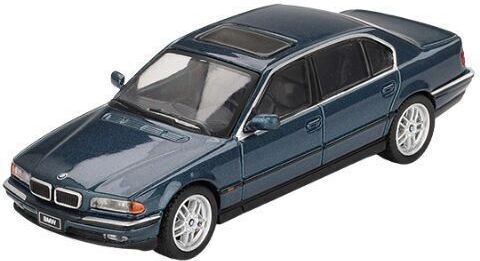 Mașină BMW 750i E39 Sorrento Albastru Metalizat 1998 Scara 1:64