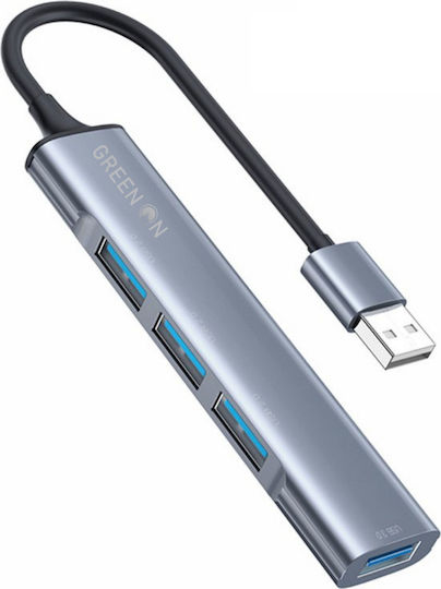 Green On Green 4-Port USB 3.0 Hub with USB-A Connection