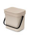 Brabantia Plastic Bathroom Bin 3lt Beige