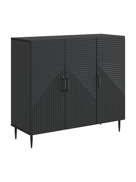 Bufet Din Lemn Negru 89x34.5x80cm