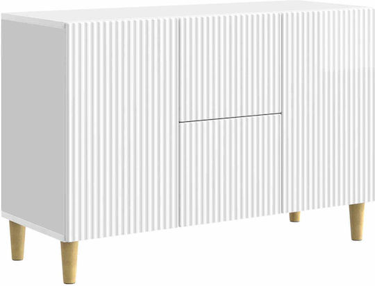 Bufet Din Lemn cu Sertare Alb 89x34.5x60cm