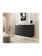 Oro Sideboard Wooden with Drawers Black 107x39x85cm