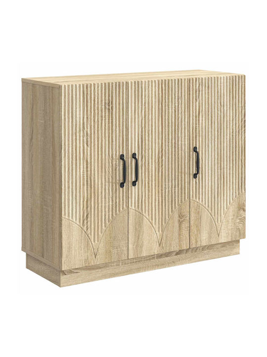 Wooden Sideboard Beige 89x34.5x77cm