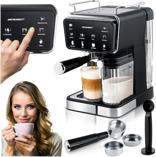 Berdsen Automatische Eingebaute Espressomaschine 1350W Druck 20bar Für Cappuccino Schwarze BD-773