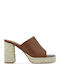 Damen Sandalen Leder Tabac Braun