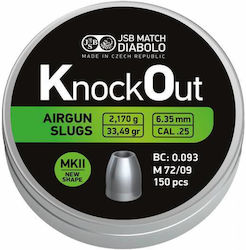 Jsb Knock Out Slugs 6,35mm Mkii 2,170g 150pcs