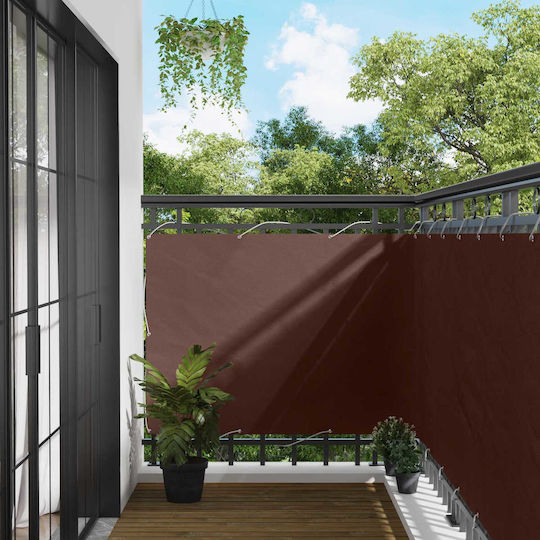 vidaXL Rechteckiger Schattengewebe Veranda-Teiler Braun 1,1x3x3m