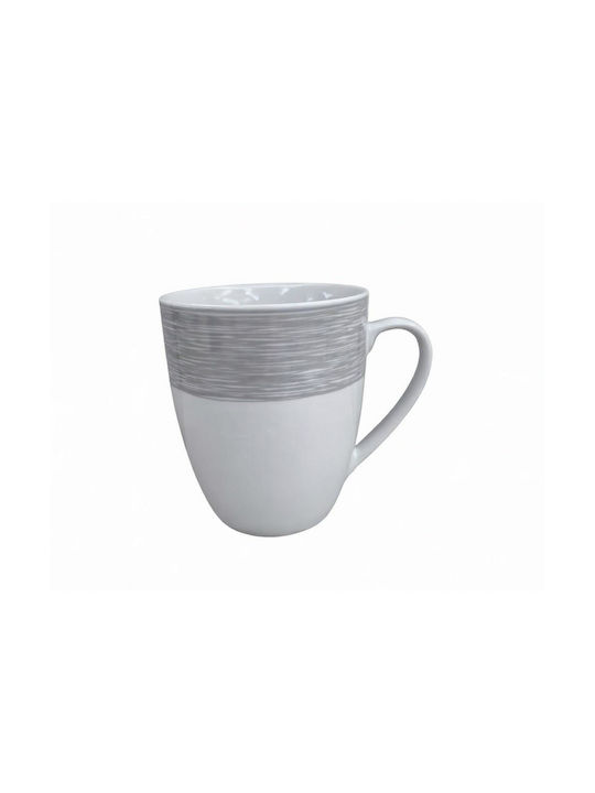 Max Home Porcelain Gray Mug 325ml 6 Pieces