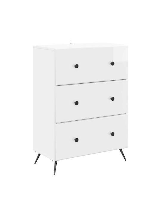 Kommode Schlafzimmer aus Holz & Metall mit 3 Sc...