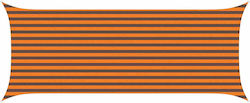 vidaXL Rectangular Orange Shade Sail 2x5m