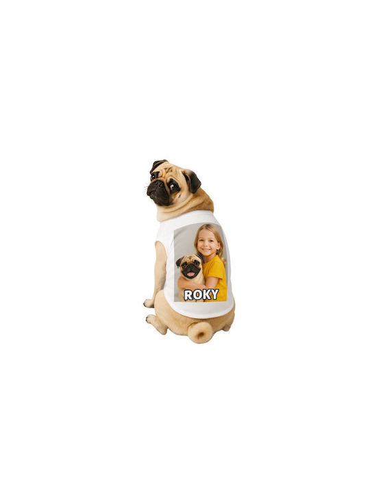 Woof Up Dog Shirt White XL