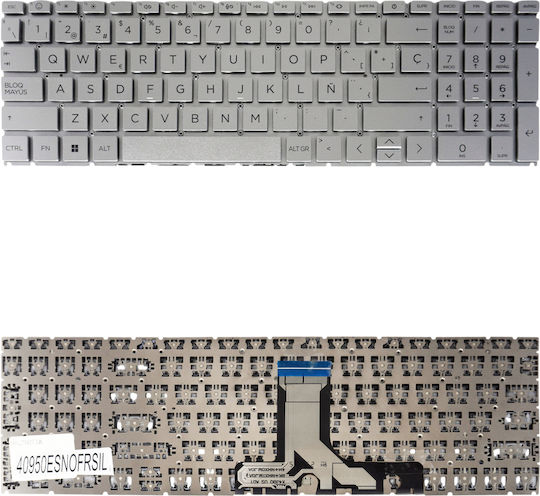 Spanish Laptop Keyboard For HP 15-fc 15-fd 15z-fc 15t-fd 15-fc0000 15t-fc 15-fd0000 N36750-001 N36753-001 N36754-001 N36752-001 Es No Frame Silver Code 40950esnofrsil