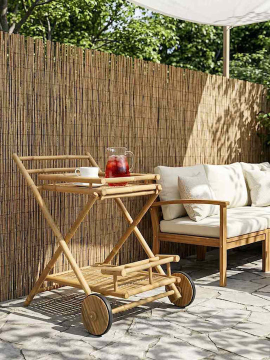 vidaXL Κάβα Ποτών Ξύλινη με Ρόδες Καφέ 79x67.5x84εκ.