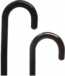 Wooden Walking Stick Round Handle Black