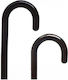 Wooden Walking Stick Round Handle Brown